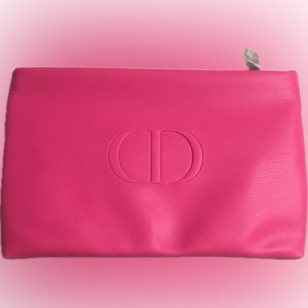 Dior Logo Red & Pink Cosmetic Trousse clutch NWT Christian Dior - Picture 2 of 5